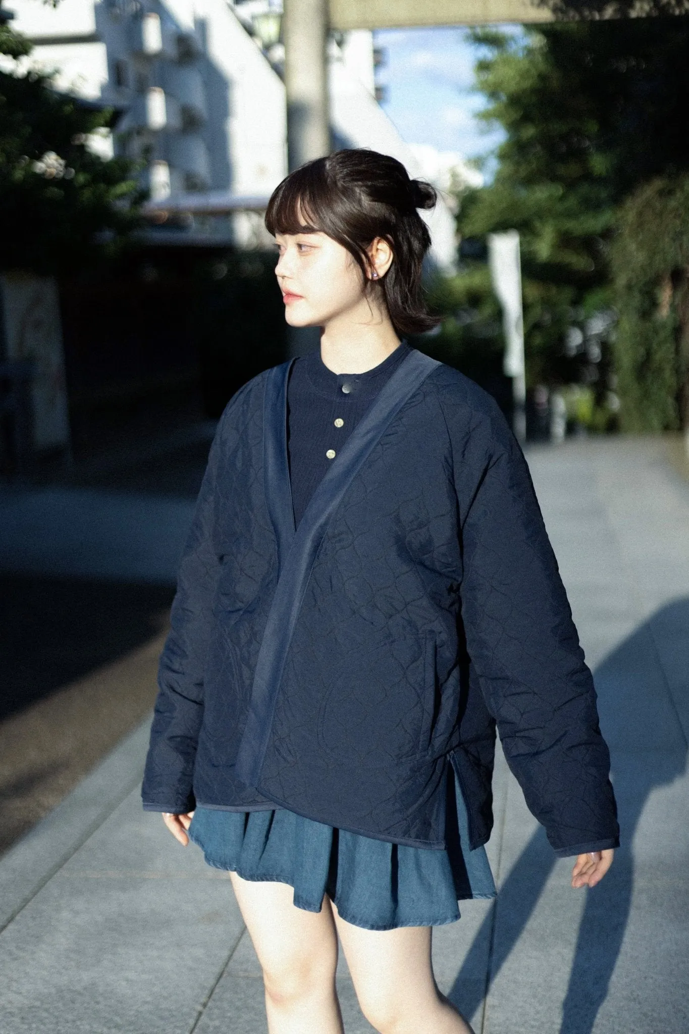 雙面すもう兎 Embroidery Reversible Kimono