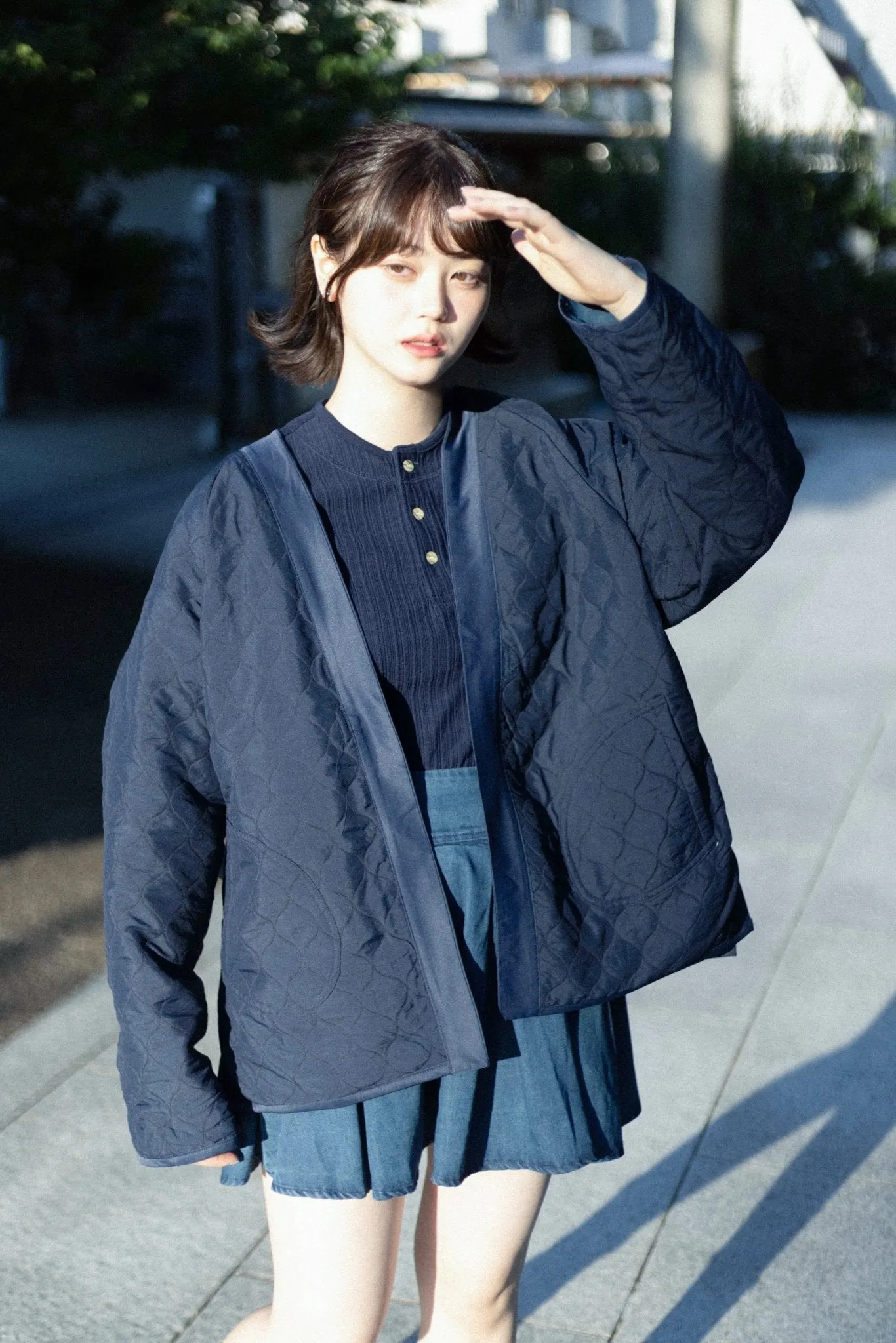 雙面すもう兎 Embroidery Reversible Kimono