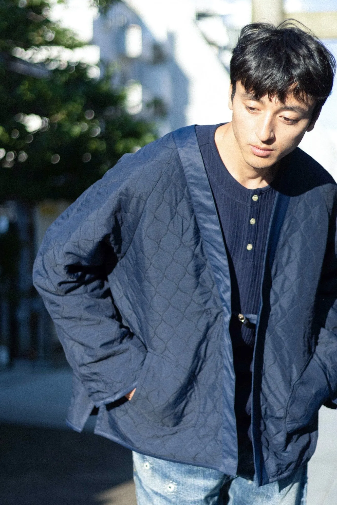 雙面すもう兎 Embroidery Reversible Kimono