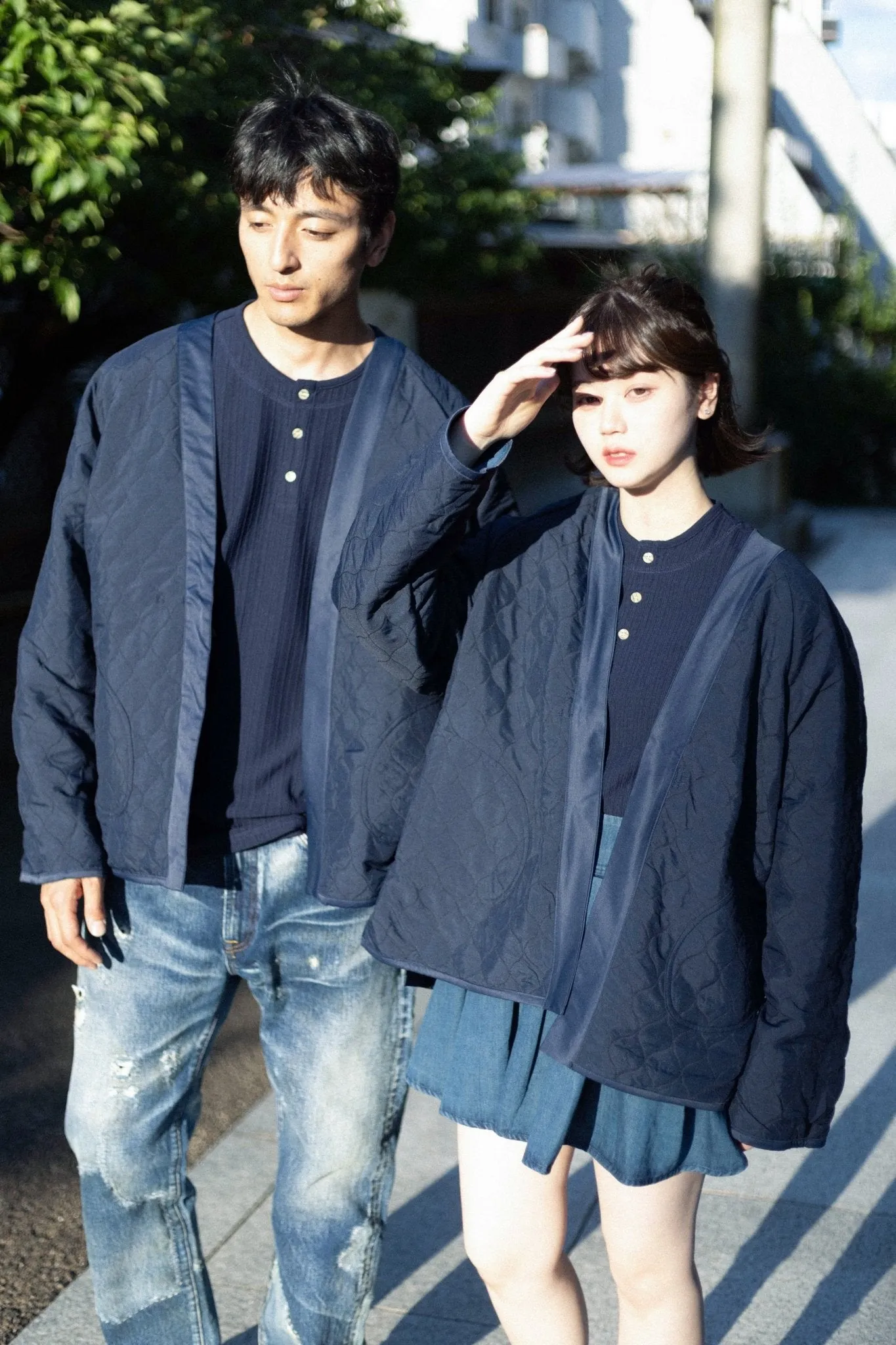 雙面すもう兎 Embroidery Reversible Kimono