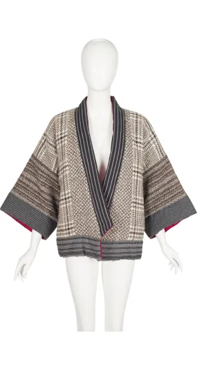 1983-84 F/W Wool Tweed Quilted Kimono Jacket