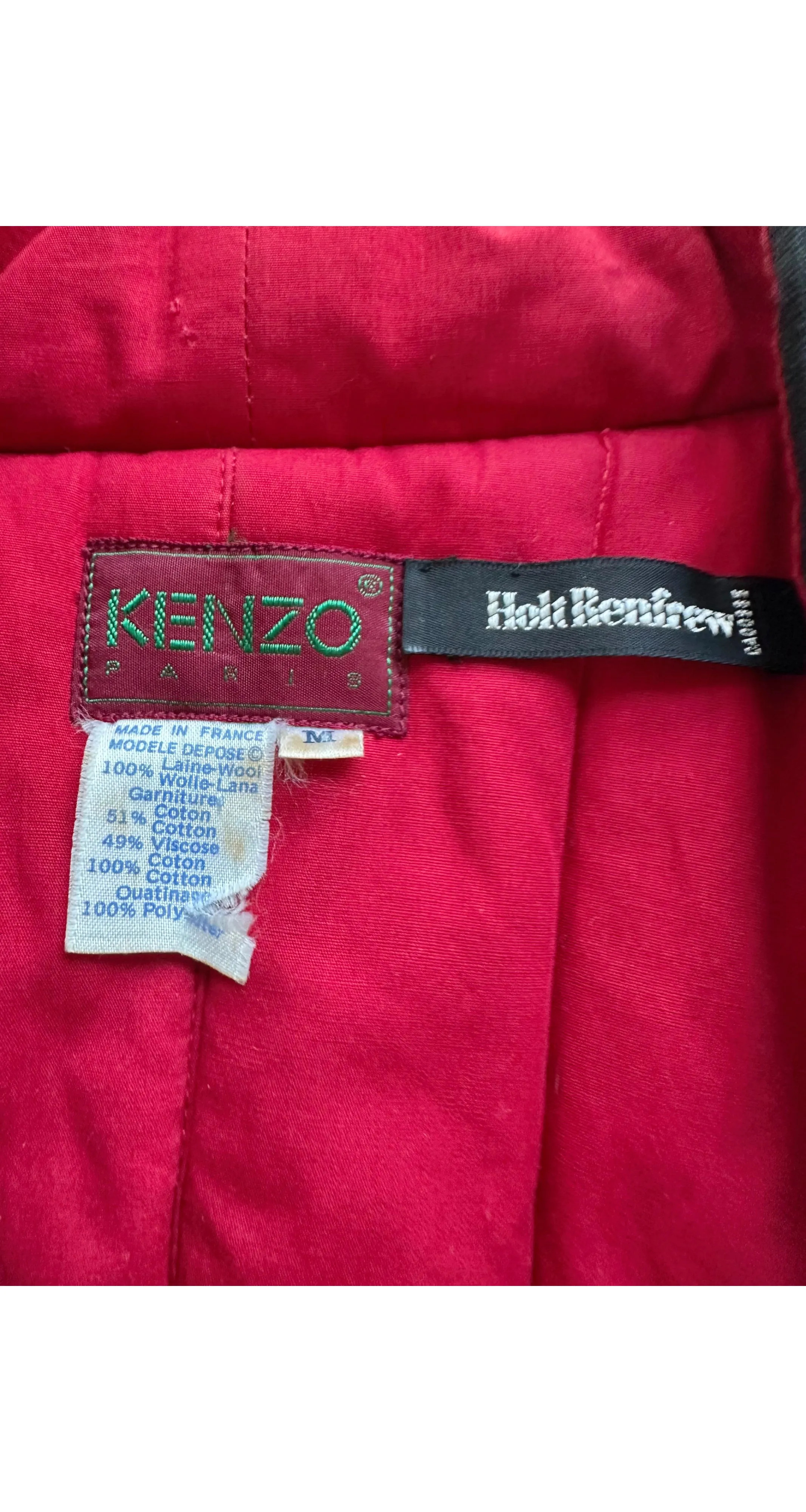 1983-84 F/W Wool Tweed Quilted Kimono Jacket