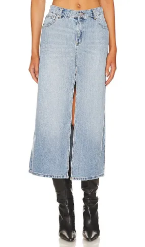 Abrand Sylvie Midi Skirt in Blue
