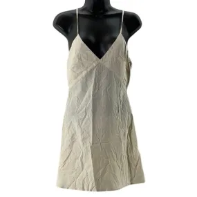ALICE MCCALL Women's Beige V-Neck Adjustable Strap Mini Slip Dress SZ 4