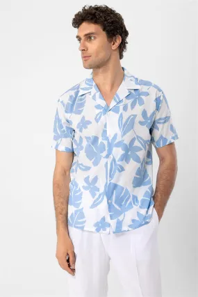 ANT Floral Patterned Top Collar Men's Shirt - Krefeld