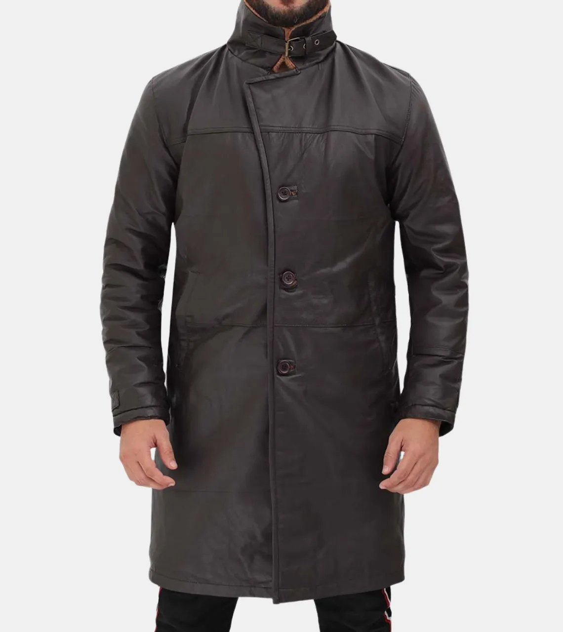 Atlas Men's Brown Shearling Leather Coat