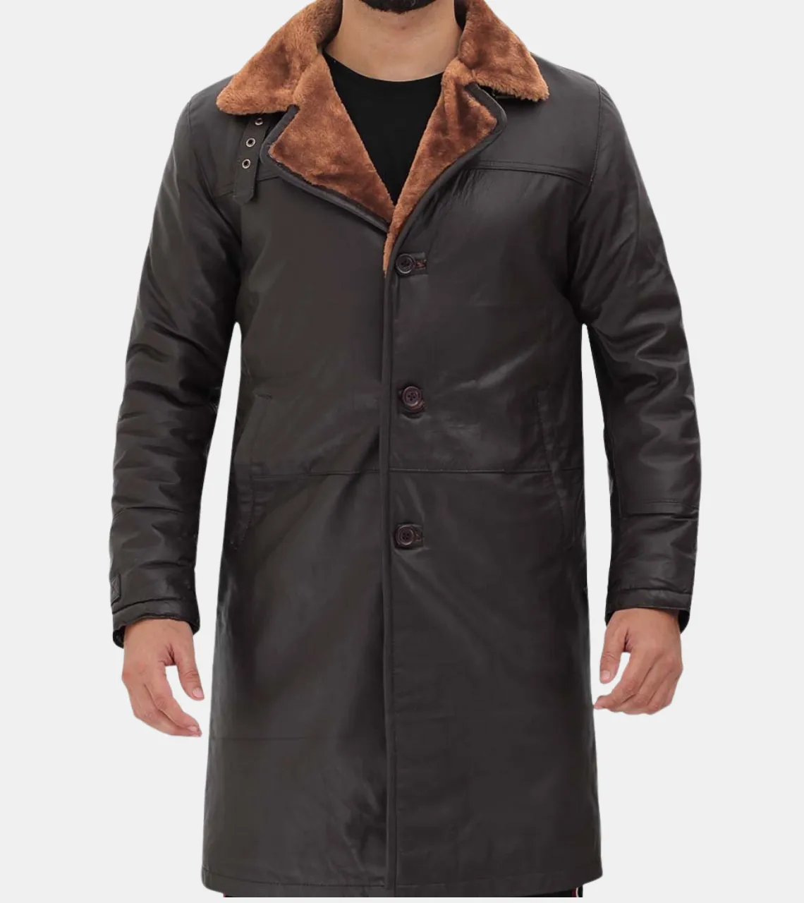 Atlas Men's Brown Shearling Leather Coat