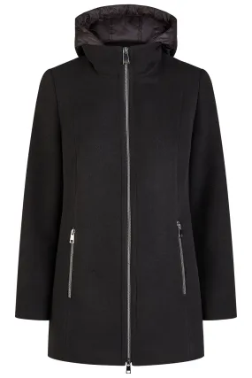 Barbara Lebek Jacket With Hood Black 10210042 999