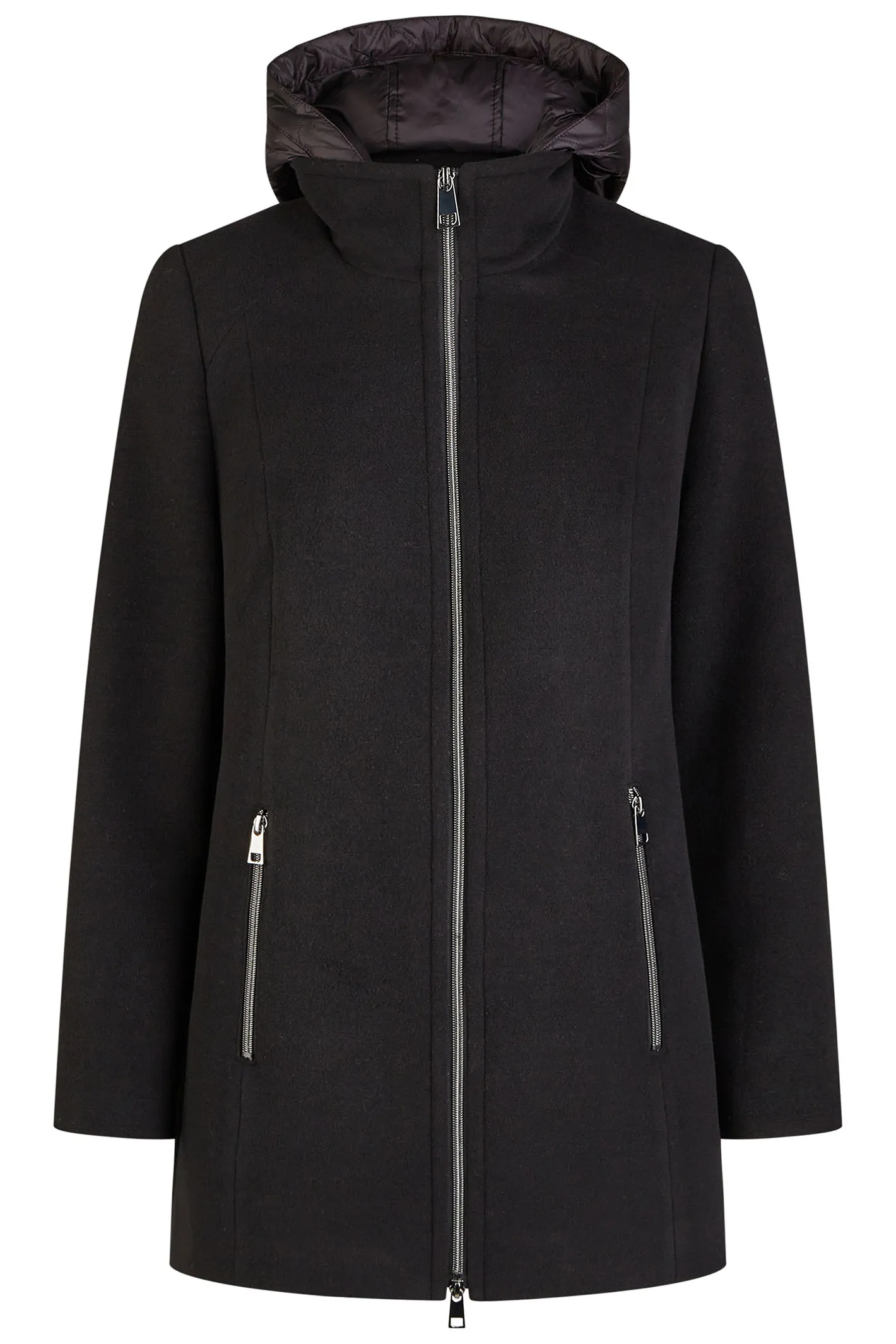 Barbara Lebek Jacket With Hood Black 10210042 999