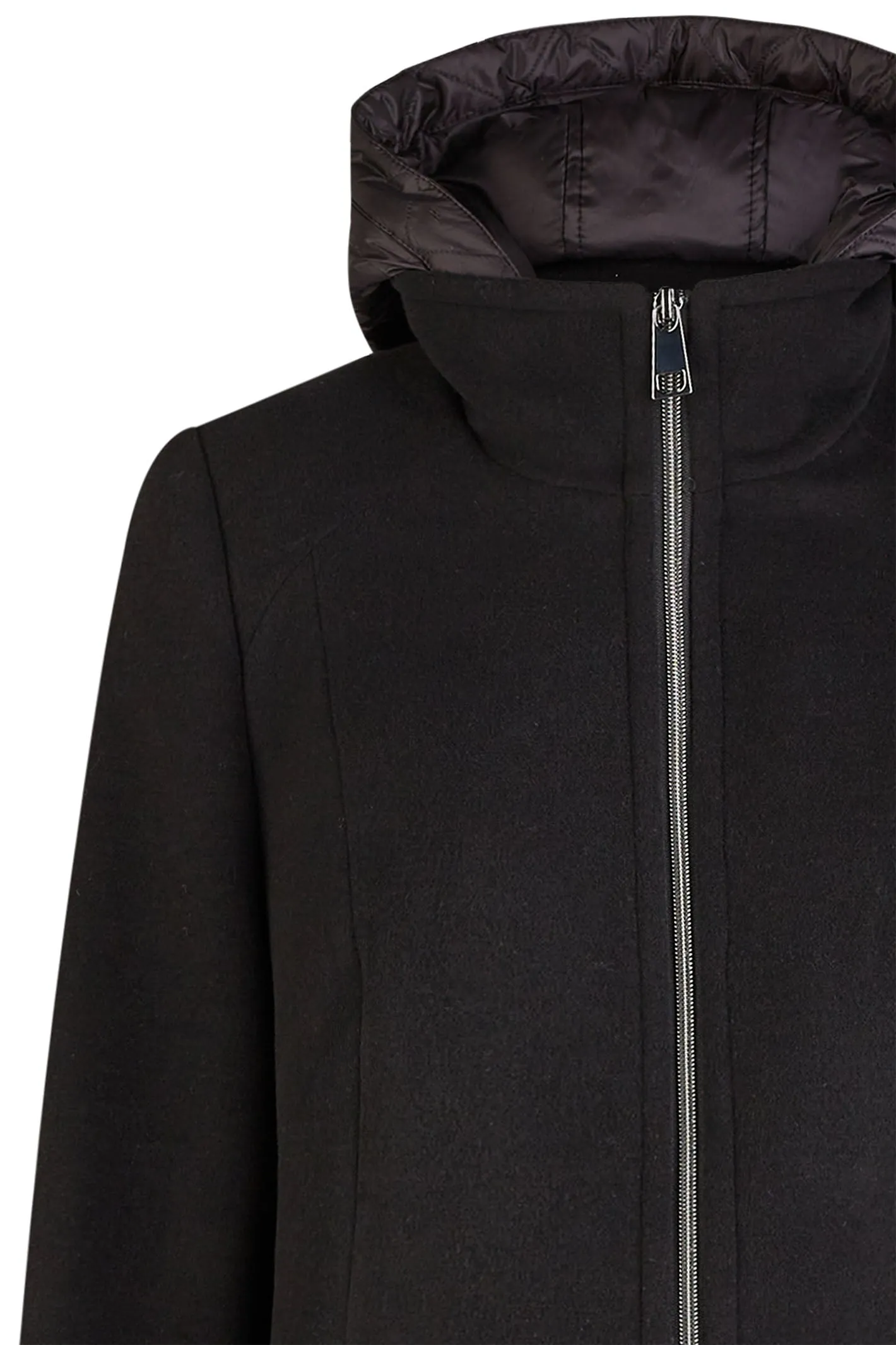 Barbara Lebek Jacket With Hood Black 10210042 999