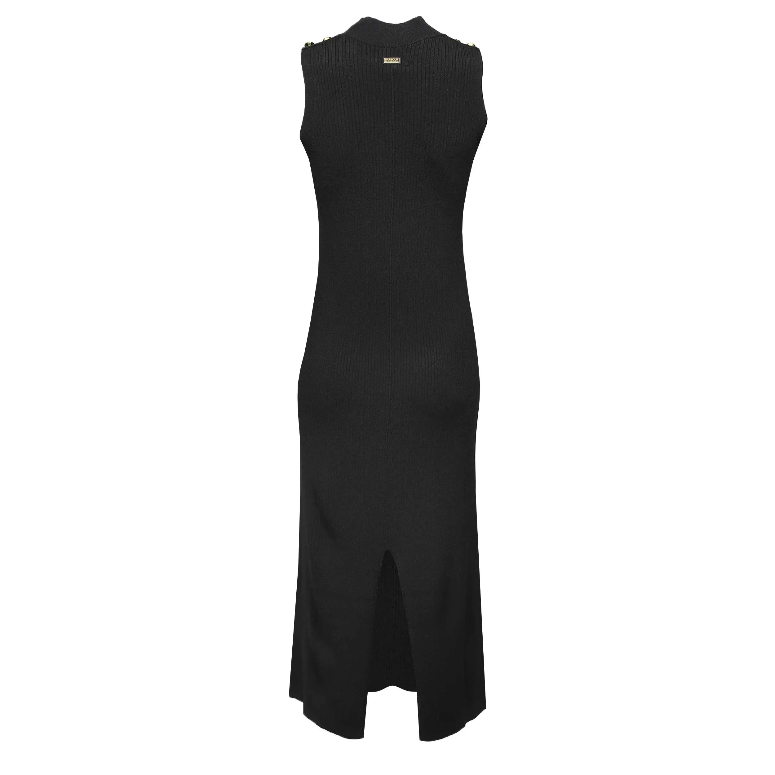 Barbour Milla Knitted Midi Dress in Black