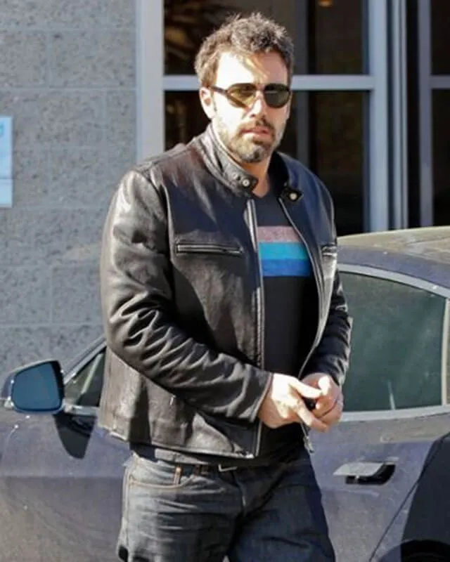 Ben Affleck Black Leather Jacket