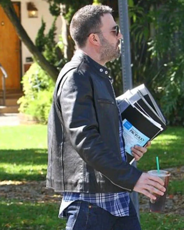 Ben Affleck Black Leather Jacket