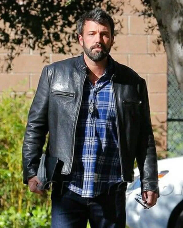Ben Affleck Black Leather Jacket