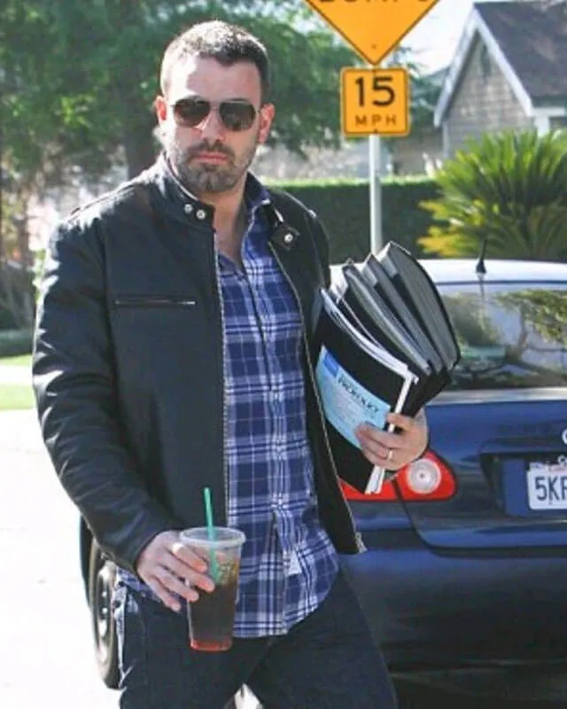 Ben Affleck Black Leather Jacket