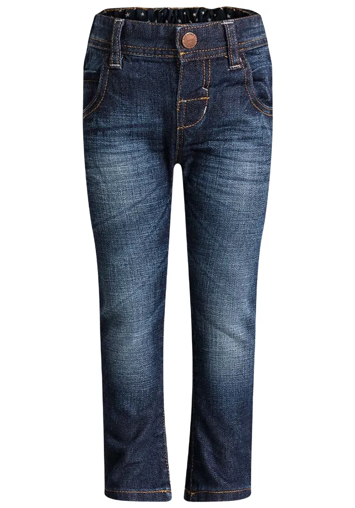 Boys Toddlers Blue Stonewash Cotton Slim Fit Denim Jeans