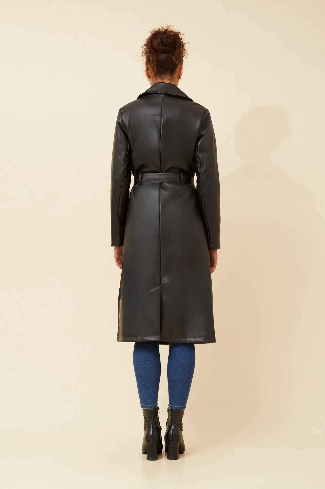 CARTIA FAUX LEATHER COAT