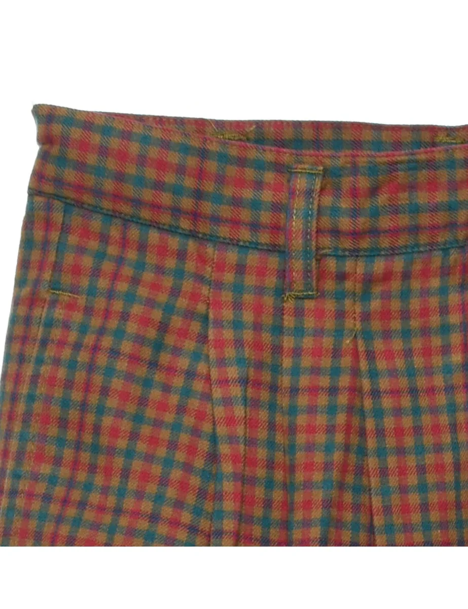 Checked Multi-Colour Trousers - W26 L29