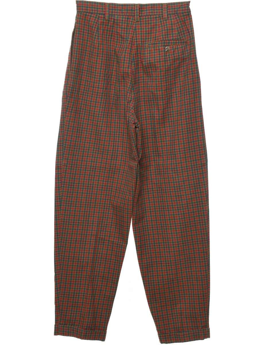 Checked Multi-Colour Trousers - W26 L29
