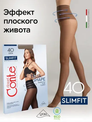 Conte Slimfit 40 Den - Modelling Women's Tights With a Wide Shaping Belt (23С-6СП)