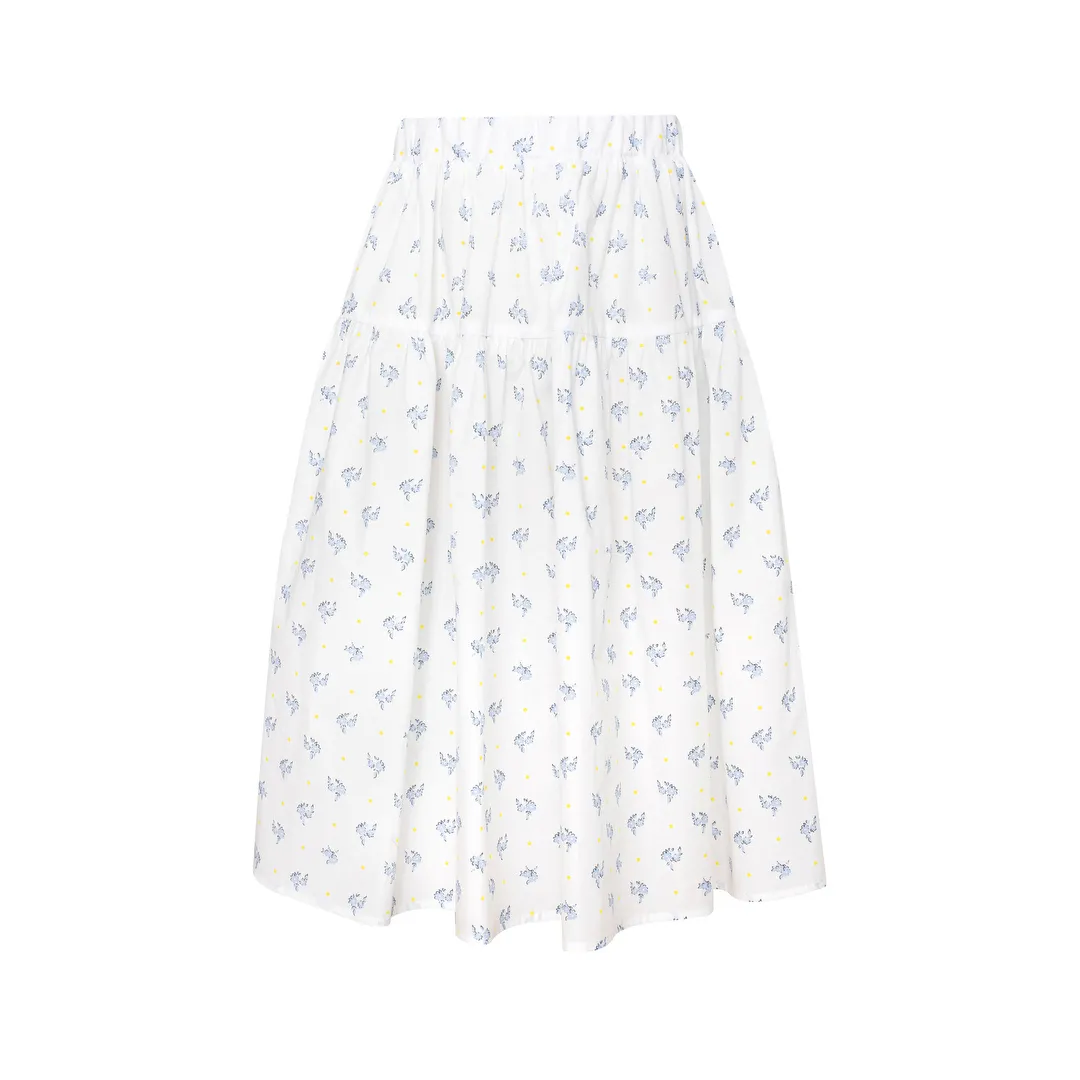 Cotton Skirt Pearl, White