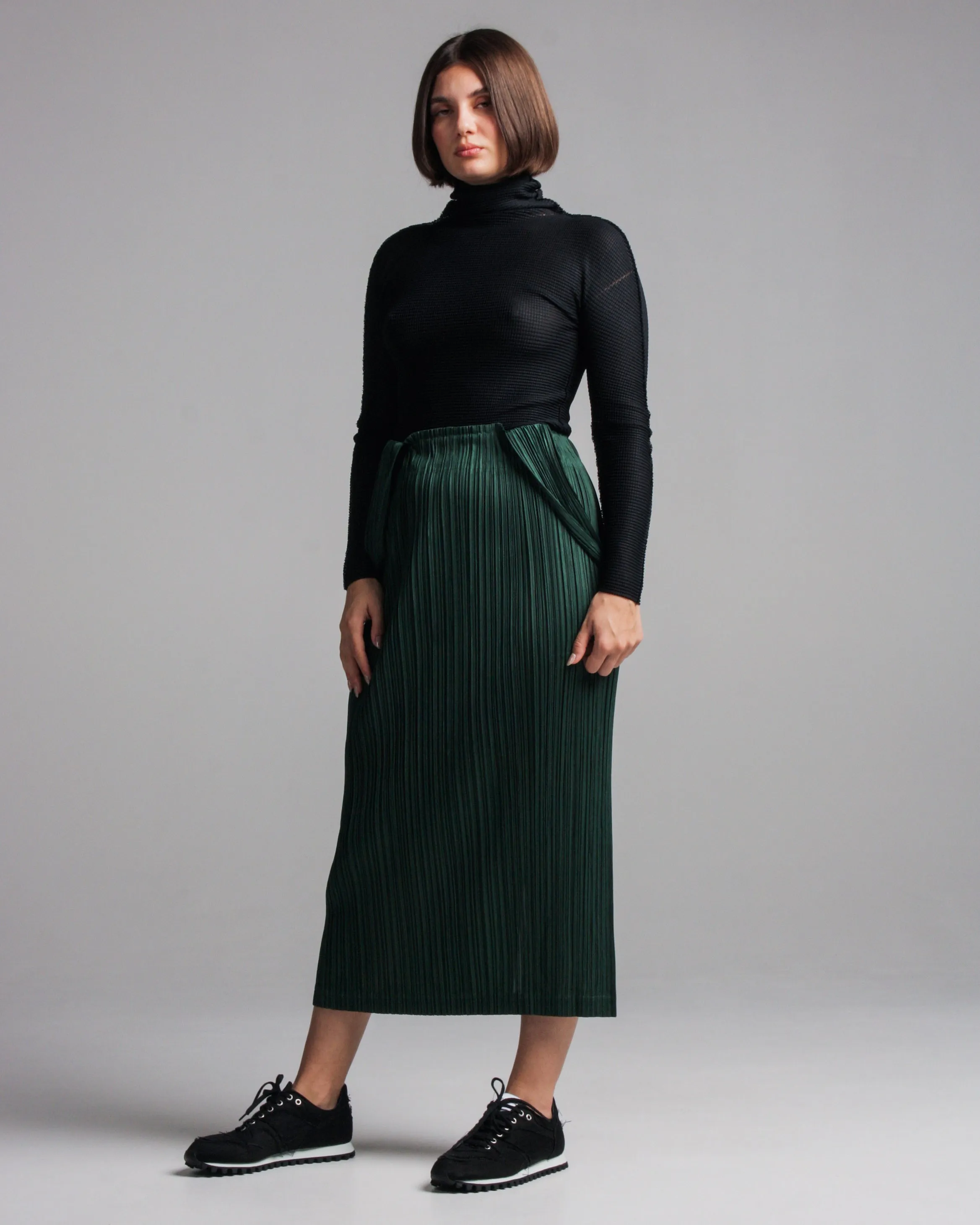 Dark Green Suspender Skirt