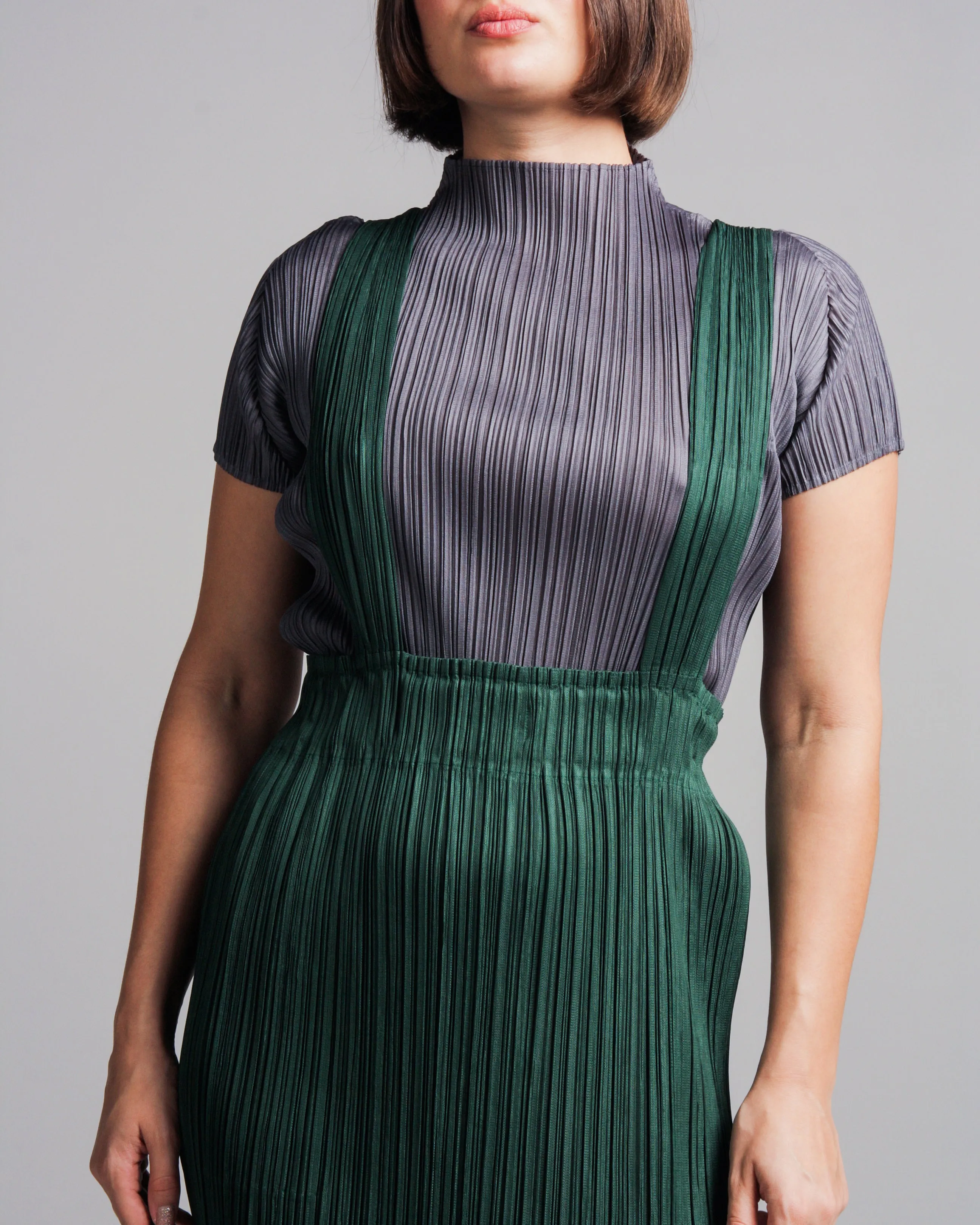 Dark Green Suspender Skirt