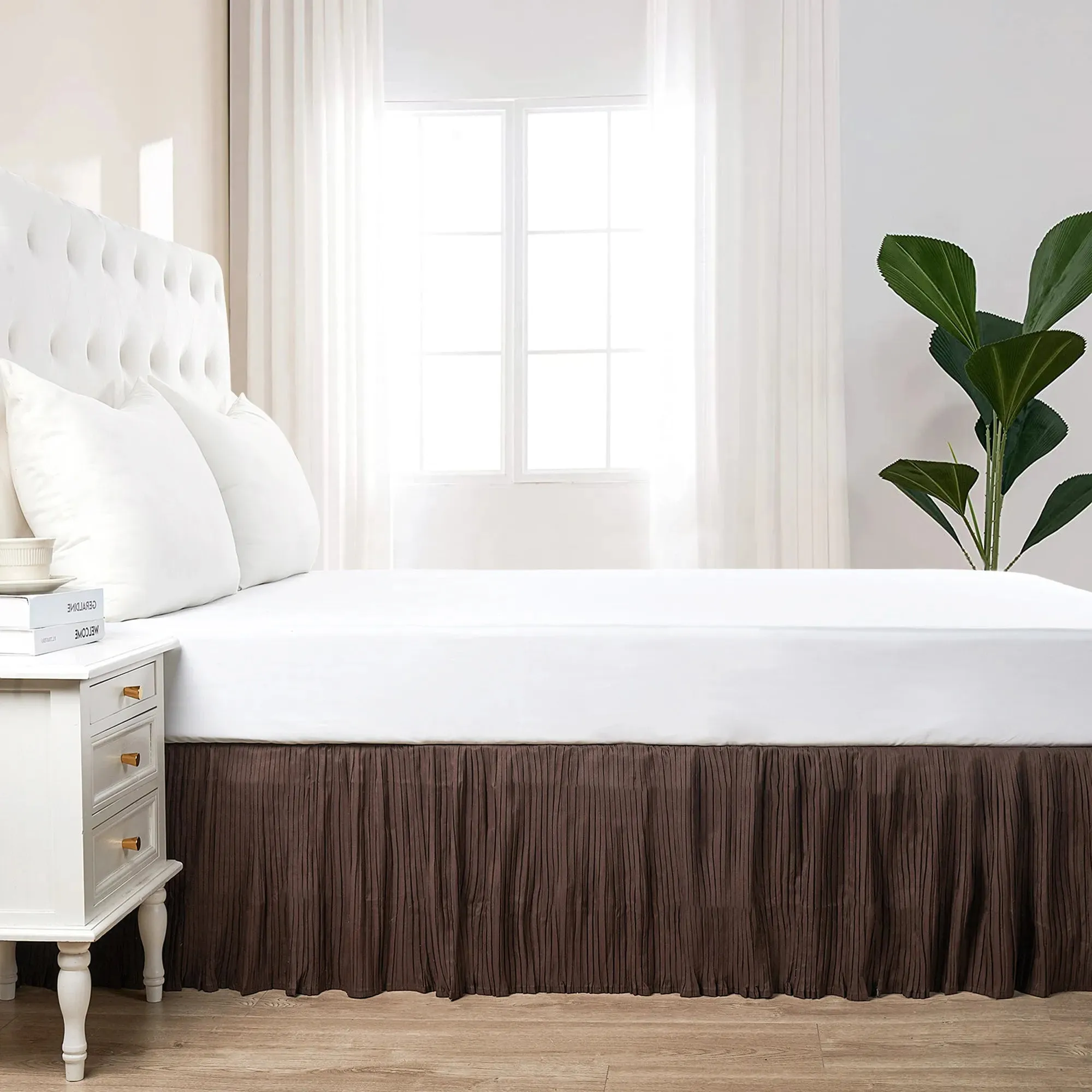 Diamond Flannel Quilts Matching Bed skirt - 18" Drop Length