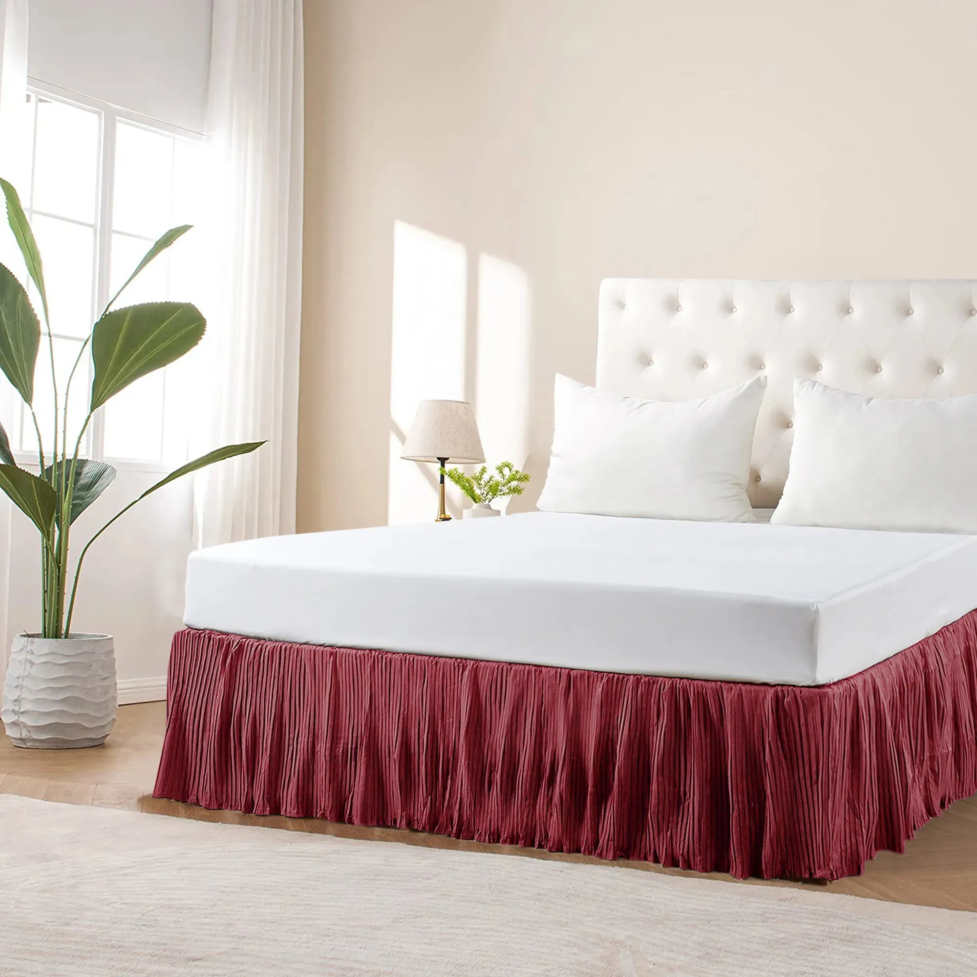 Diamond Flannel Quilts Matching Bed skirt - 18" Drop Length