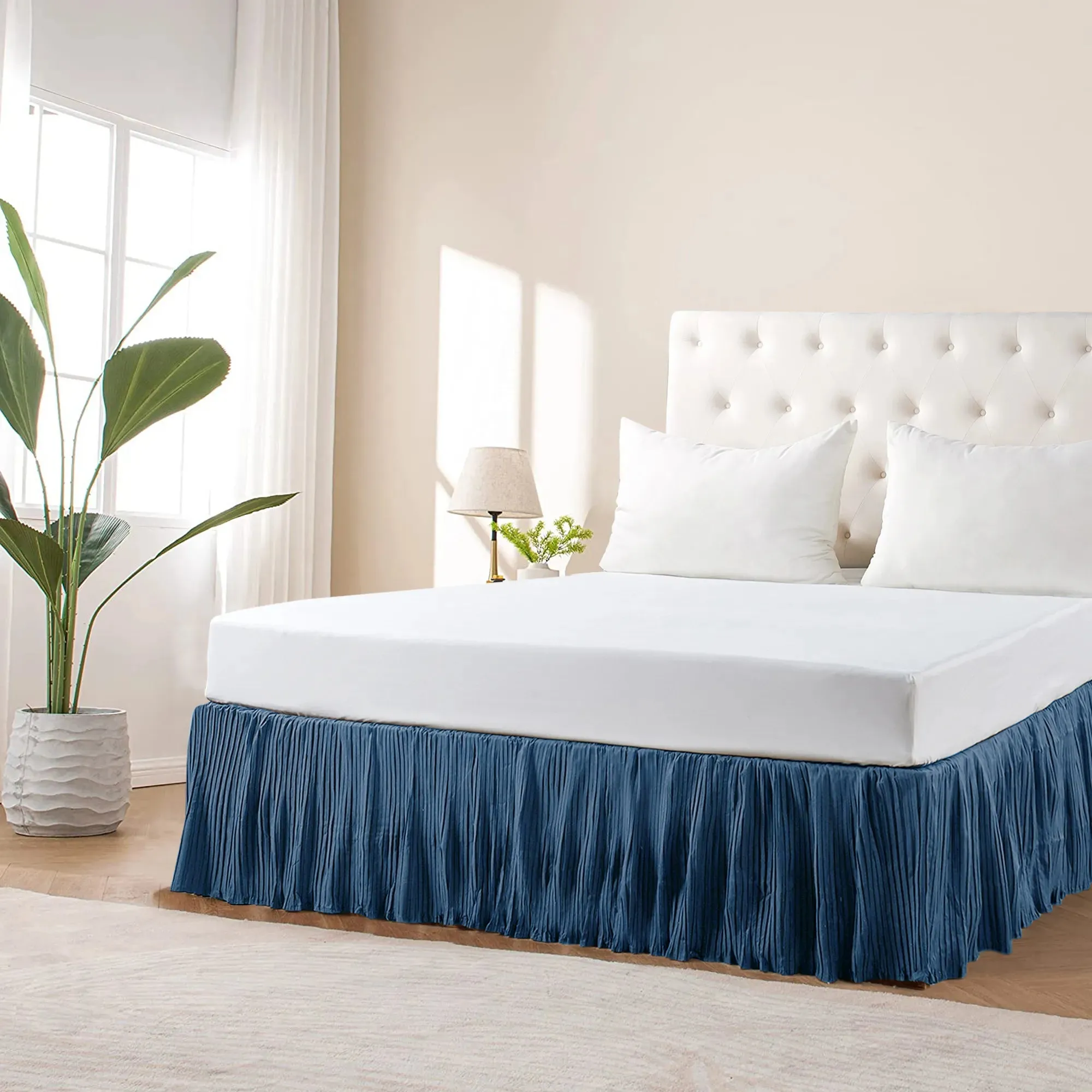 Diamond Flannel Quilts Matching Bed skirt - 18" Drop Length