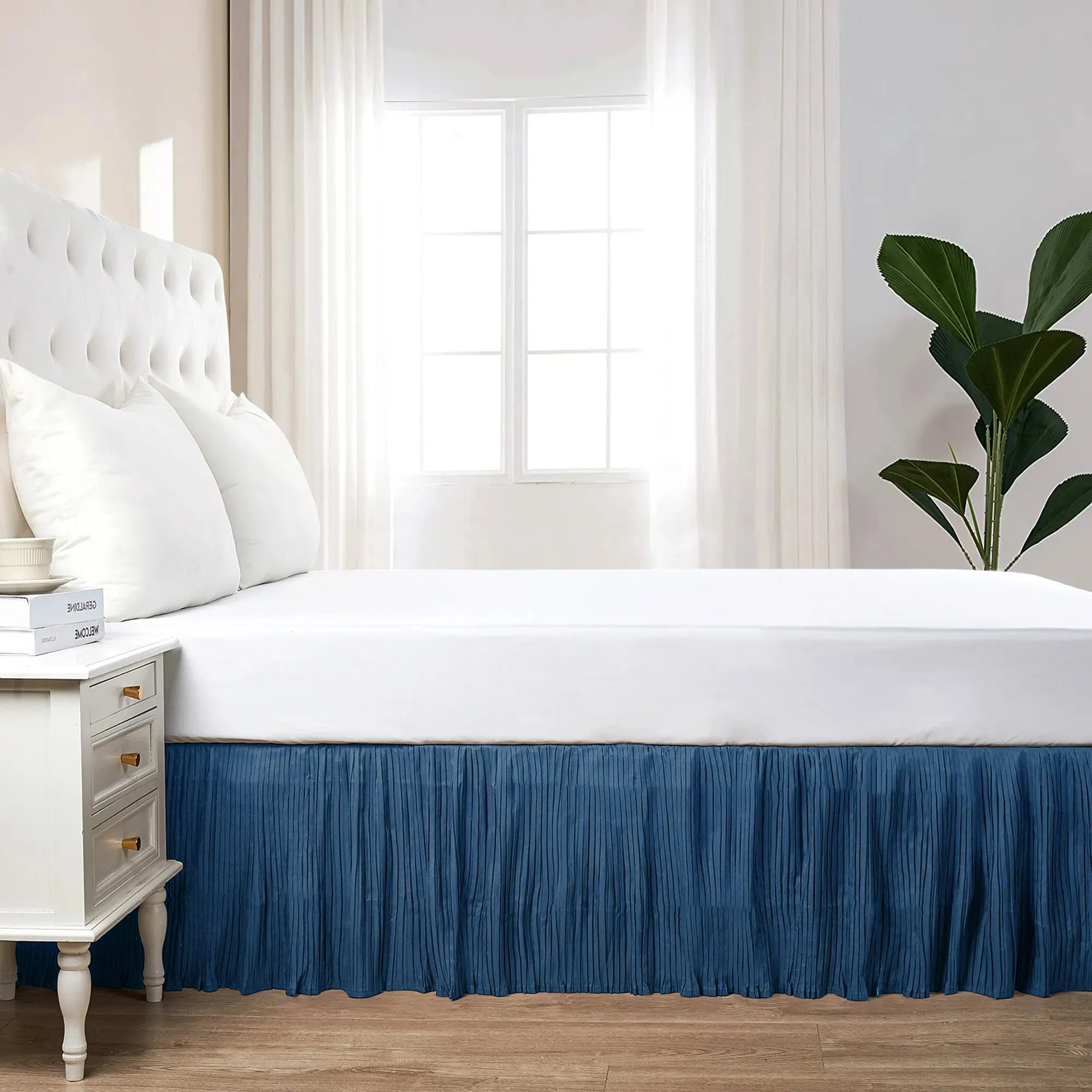 Diamond Flannel Quilts Matching Bed skirt - 18" Drop Length