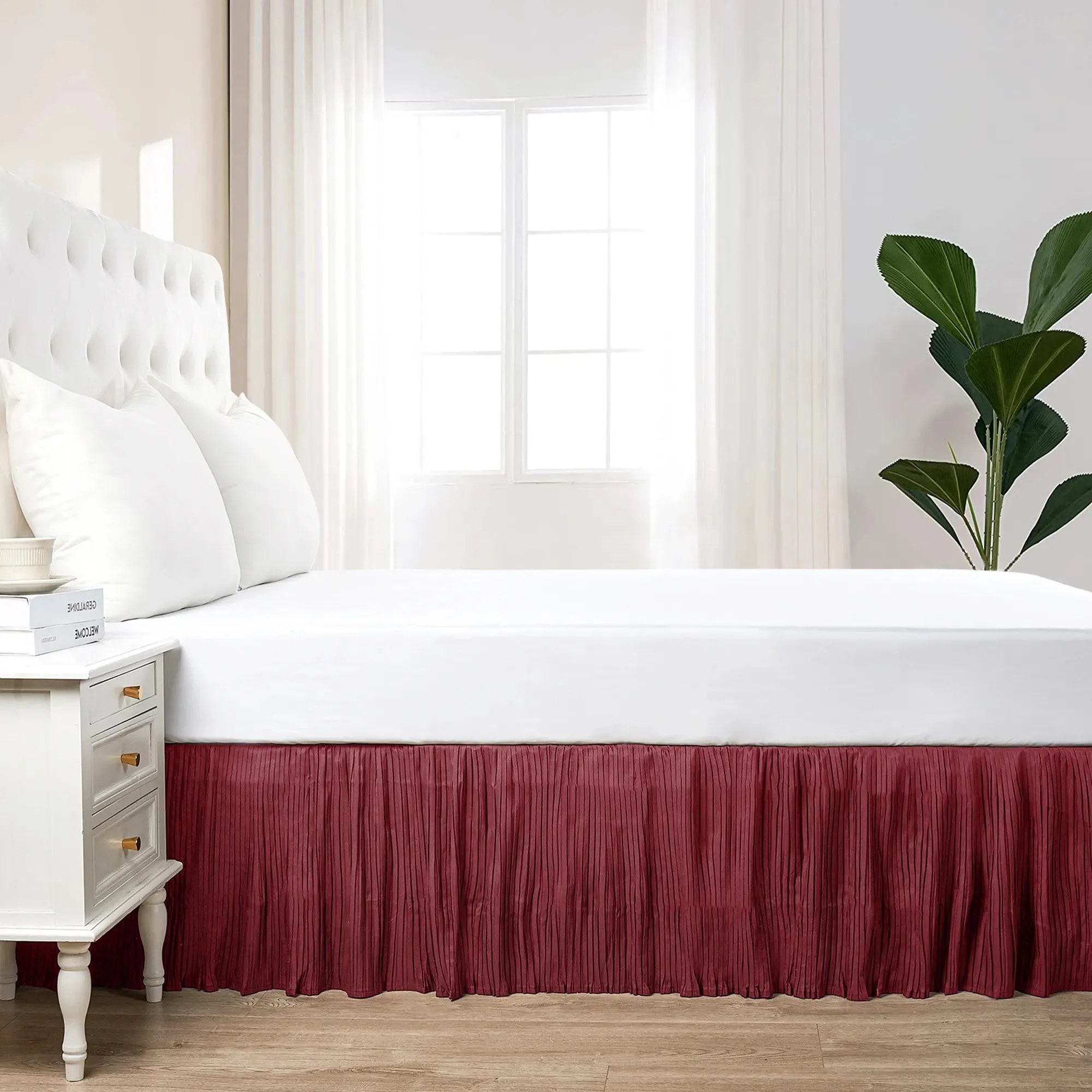 Diamond Flannel Quilts Matching Bed skirt - 18" Drop Length
