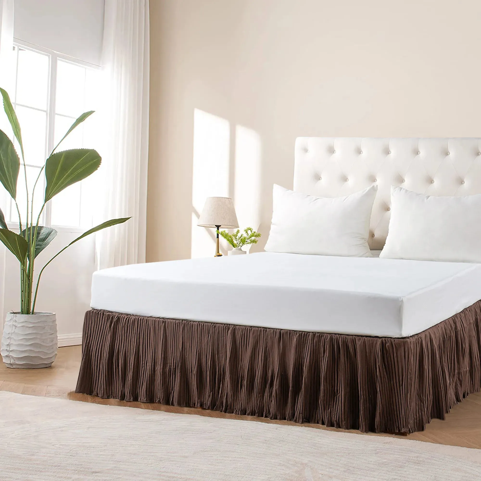 Diamond Flannel Quilts Matching Bed skirt - 18" Drop Length
