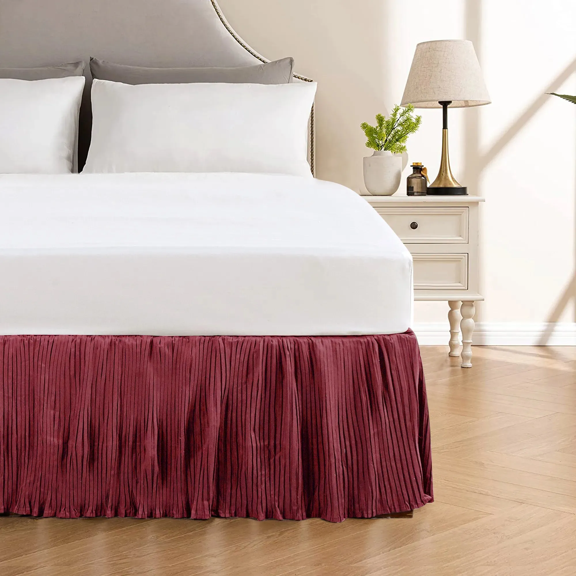 Diamond Flannel Quilts Matching Bed skirt - 18" Drop Length