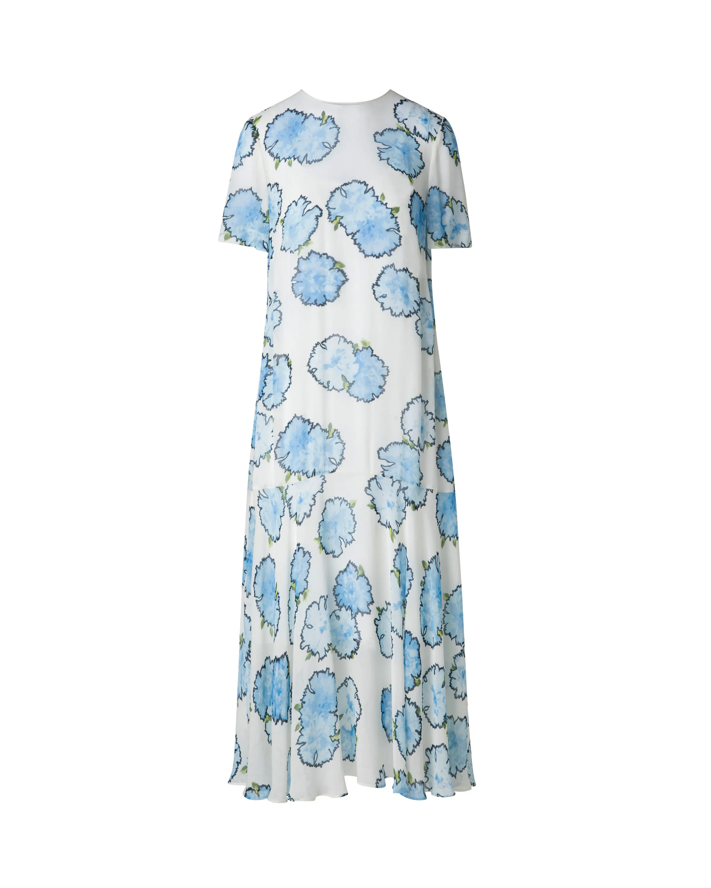 Dress - Sky Blue/Off-White