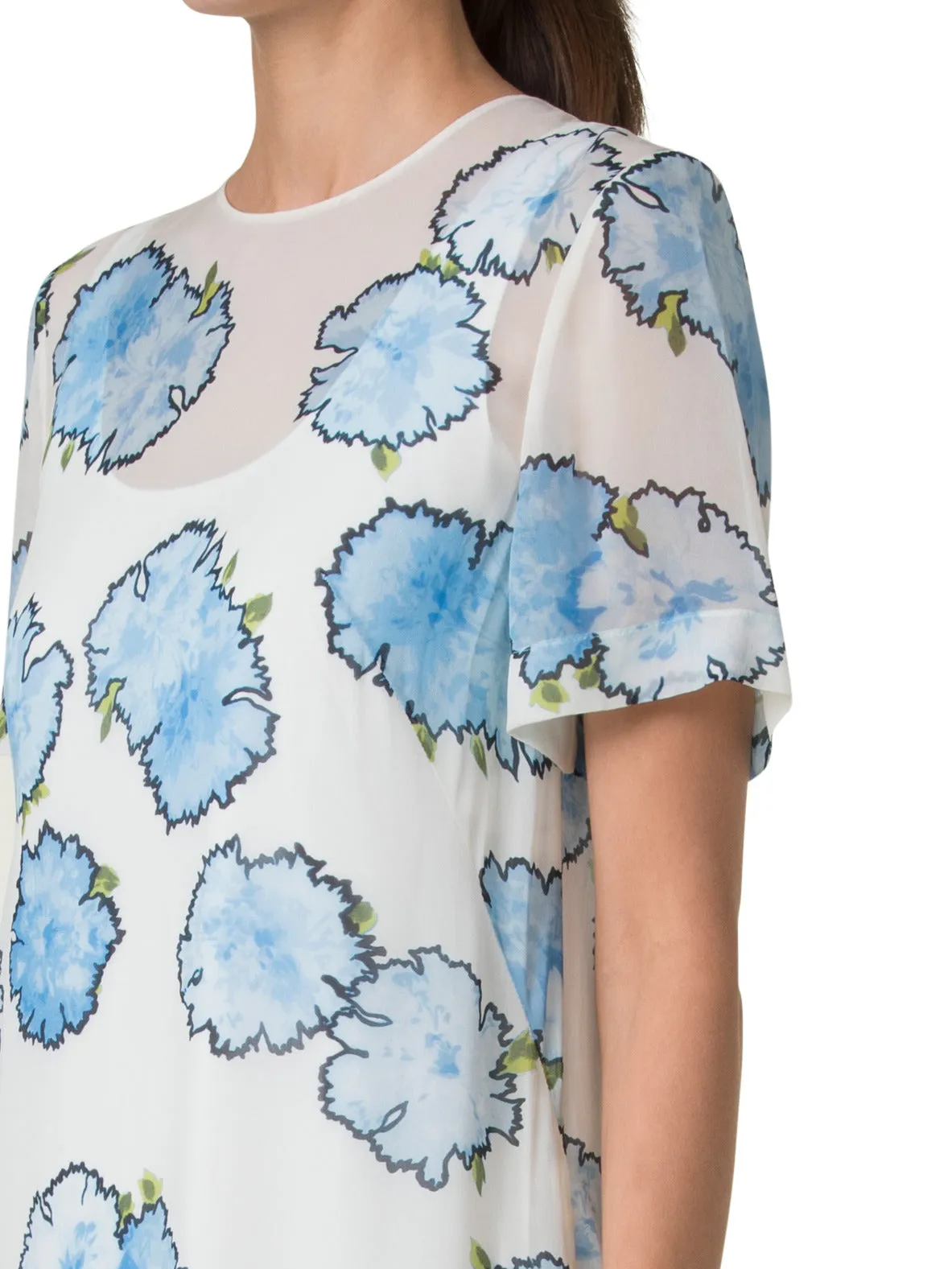 Dress - Sky Blue/Off-White