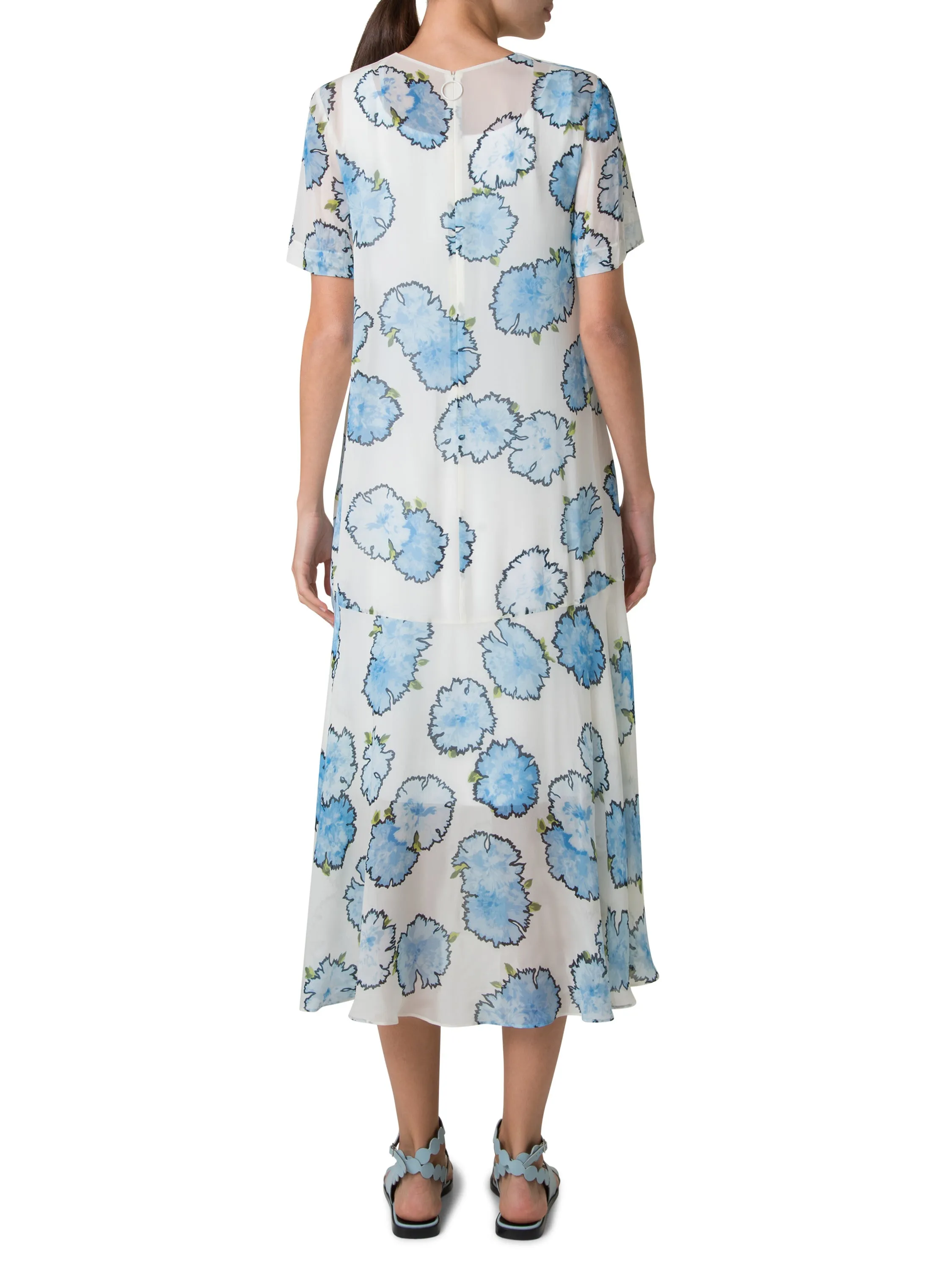 Dress - Sky Blue/Off-White