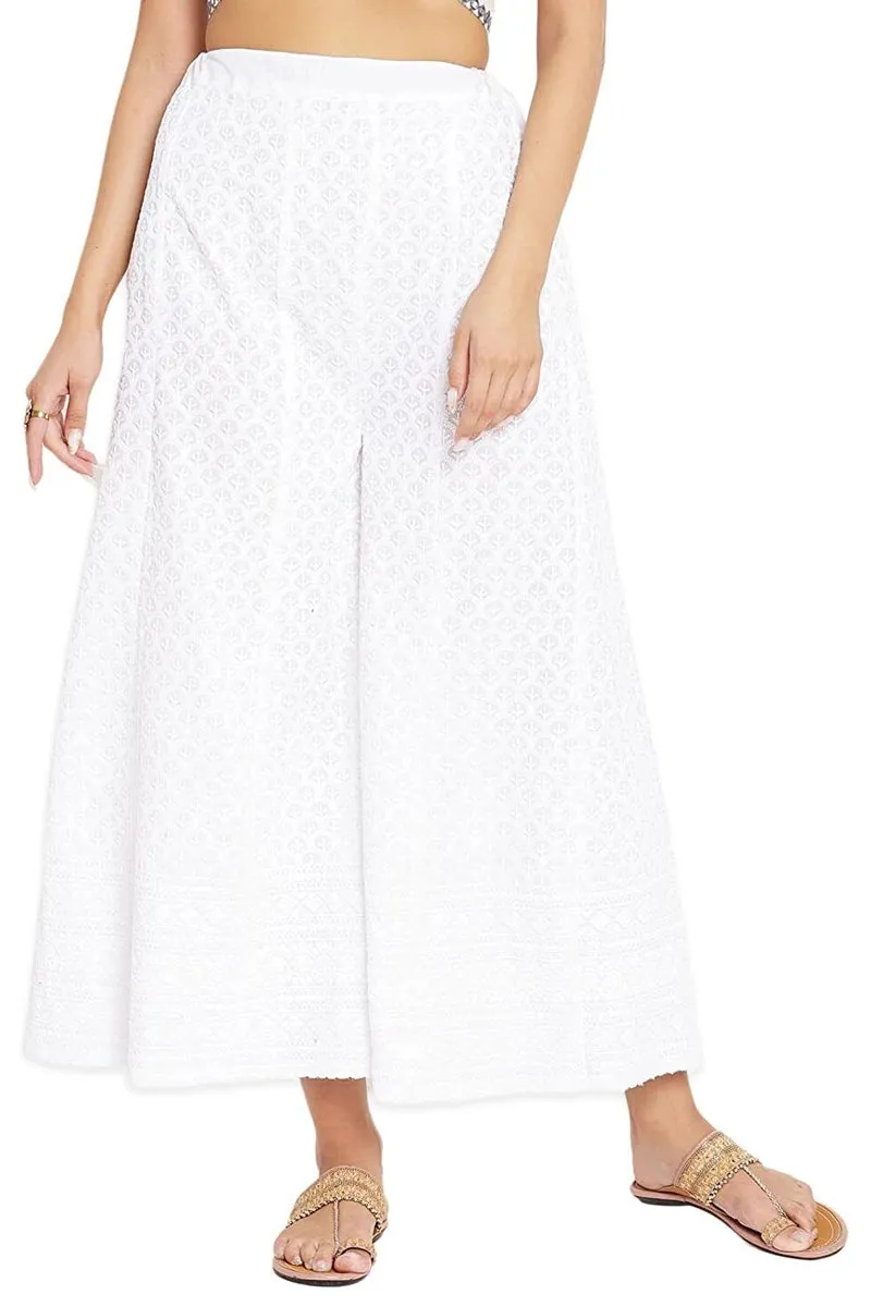 Embroidered Lucknowi Palazzo Pants