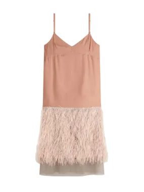 Fringe Slip Dress (Lpink)