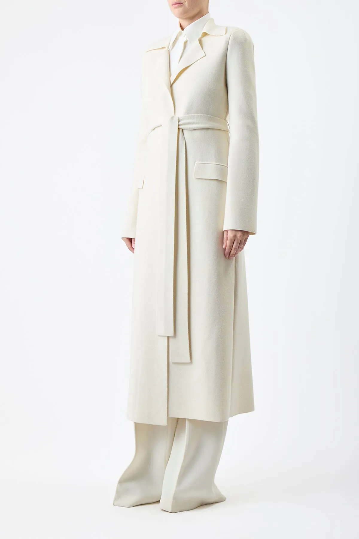 Gabriela Hearst Black Knitted Trench Coat - current season