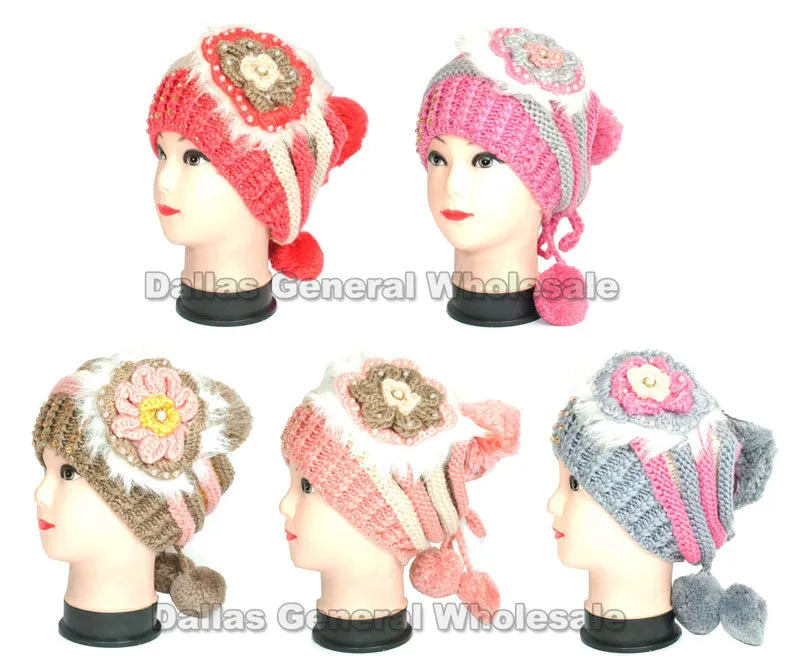 Girls Winter Fashion Beanie Caps Wholesale