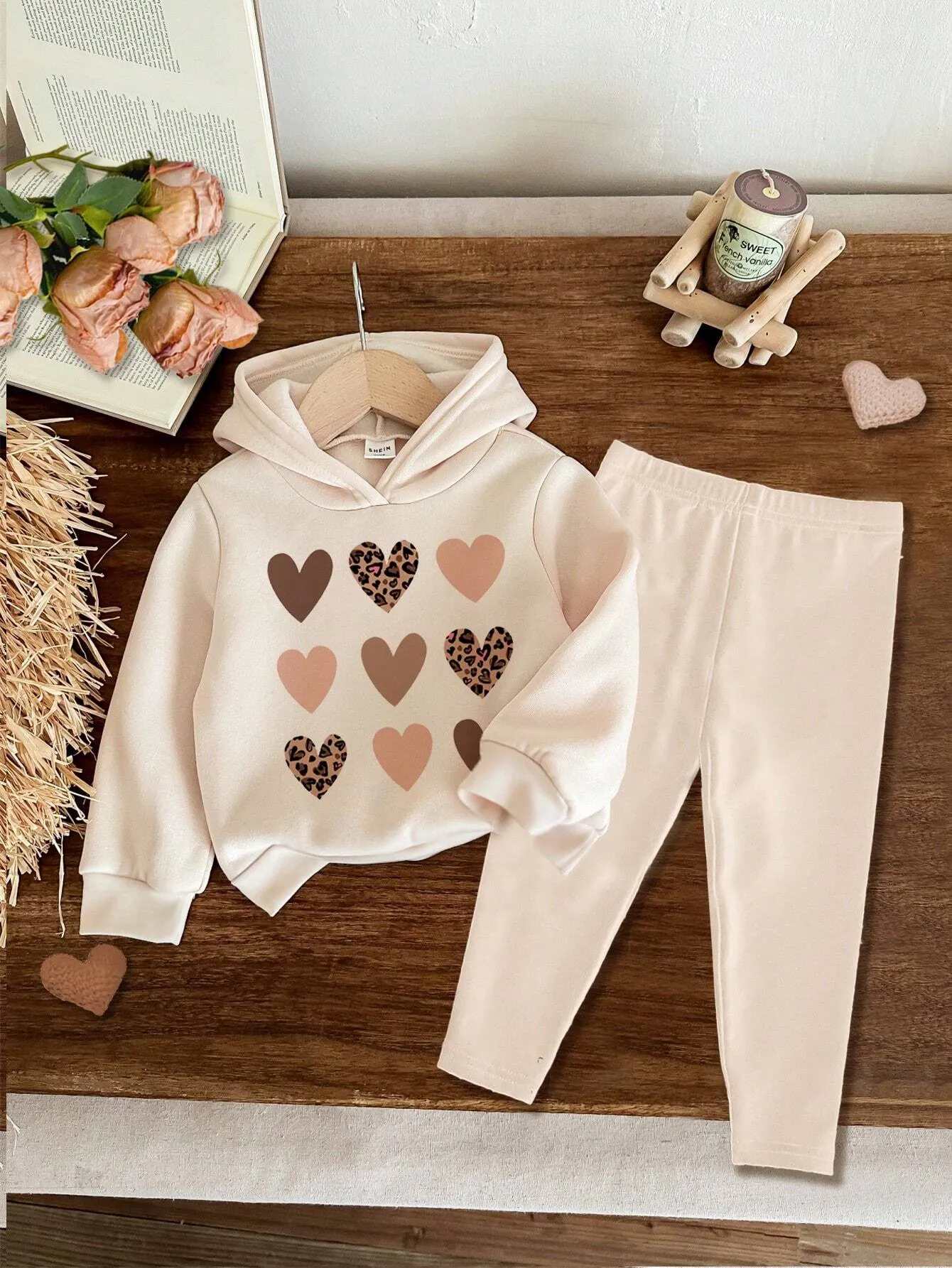 Good girl in me hoodie |SHEIN Baby Girl Christma Drop Shoulder Hoodie And Slim Fitted Pants 2-Piece Set, Clothes Suitable For Autumn/Winter