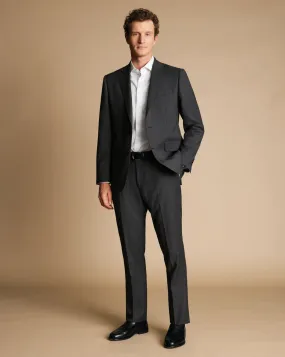 GREY SLIM FIT NATURAL STRETCH BIRDSEYE BLAZER