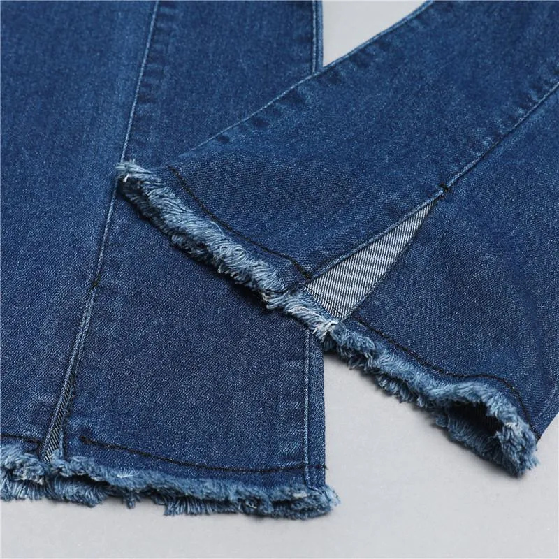 Grow Girl Denim Flared Pants