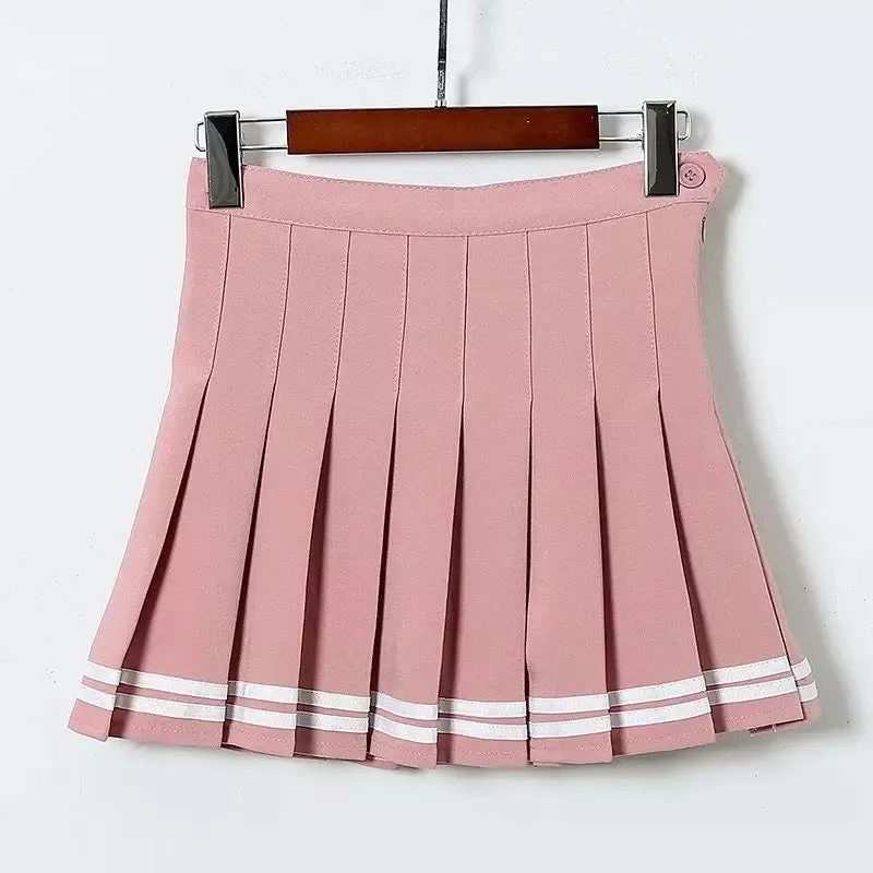 High Waist Pleated Mini Skirt