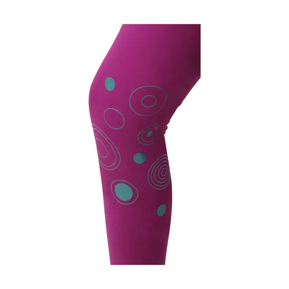 Hy Equestrian DynaMizs Ecliptic Riding Tights Plum / Teal