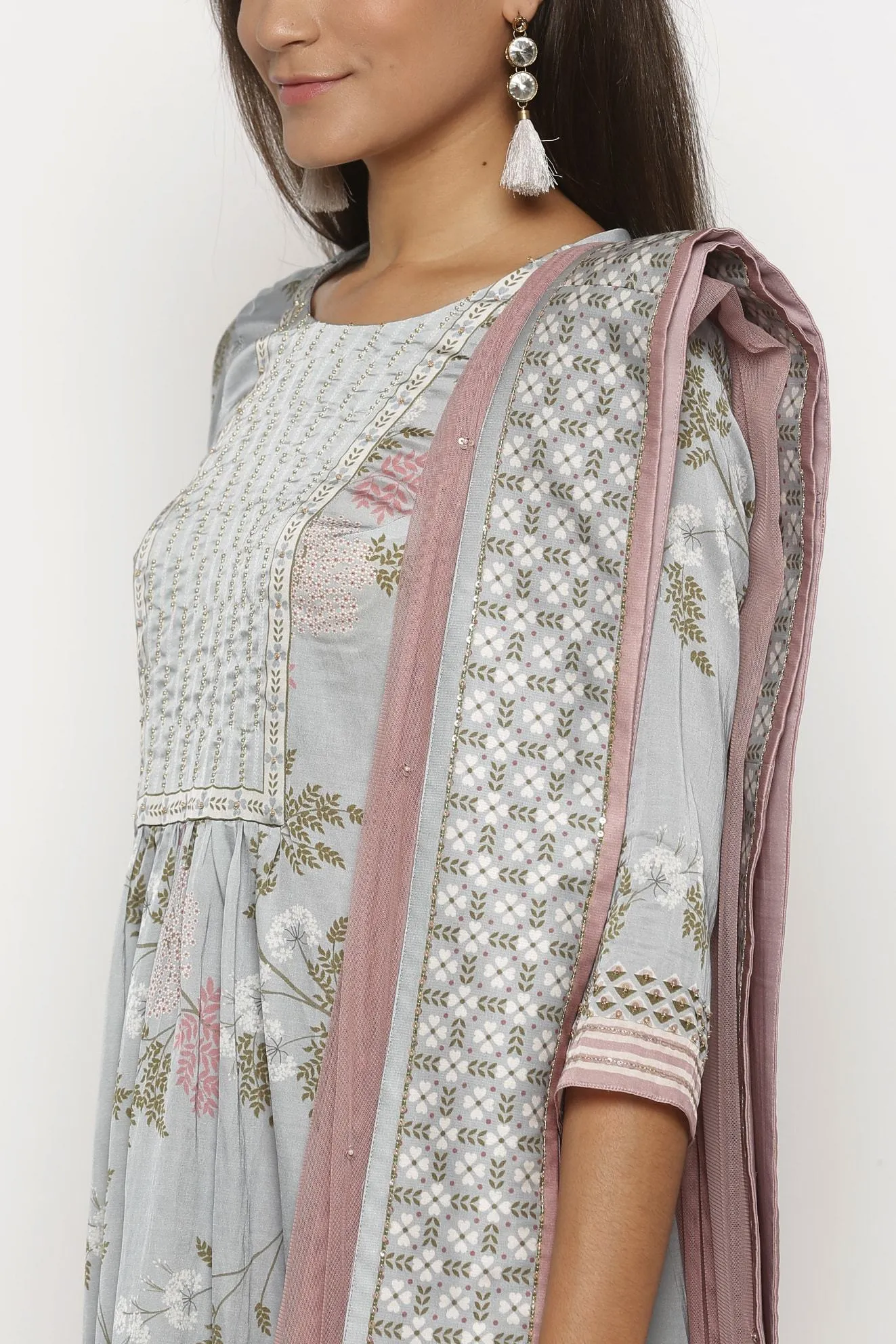 Ice blue Kurta Set