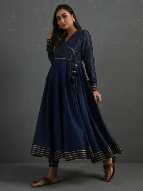 Indigo Gota Kissed Chanderi Kurta & Pant (Set of 2)