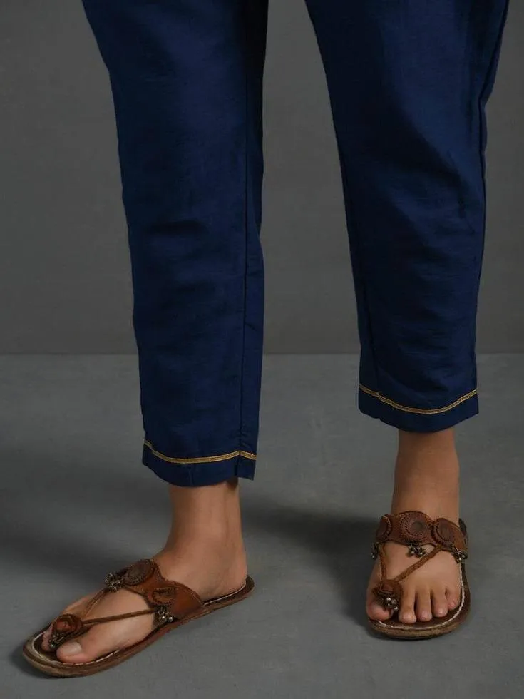 Indigo Gota Kissed Chanderi Kurta & Pant (Set of 2)