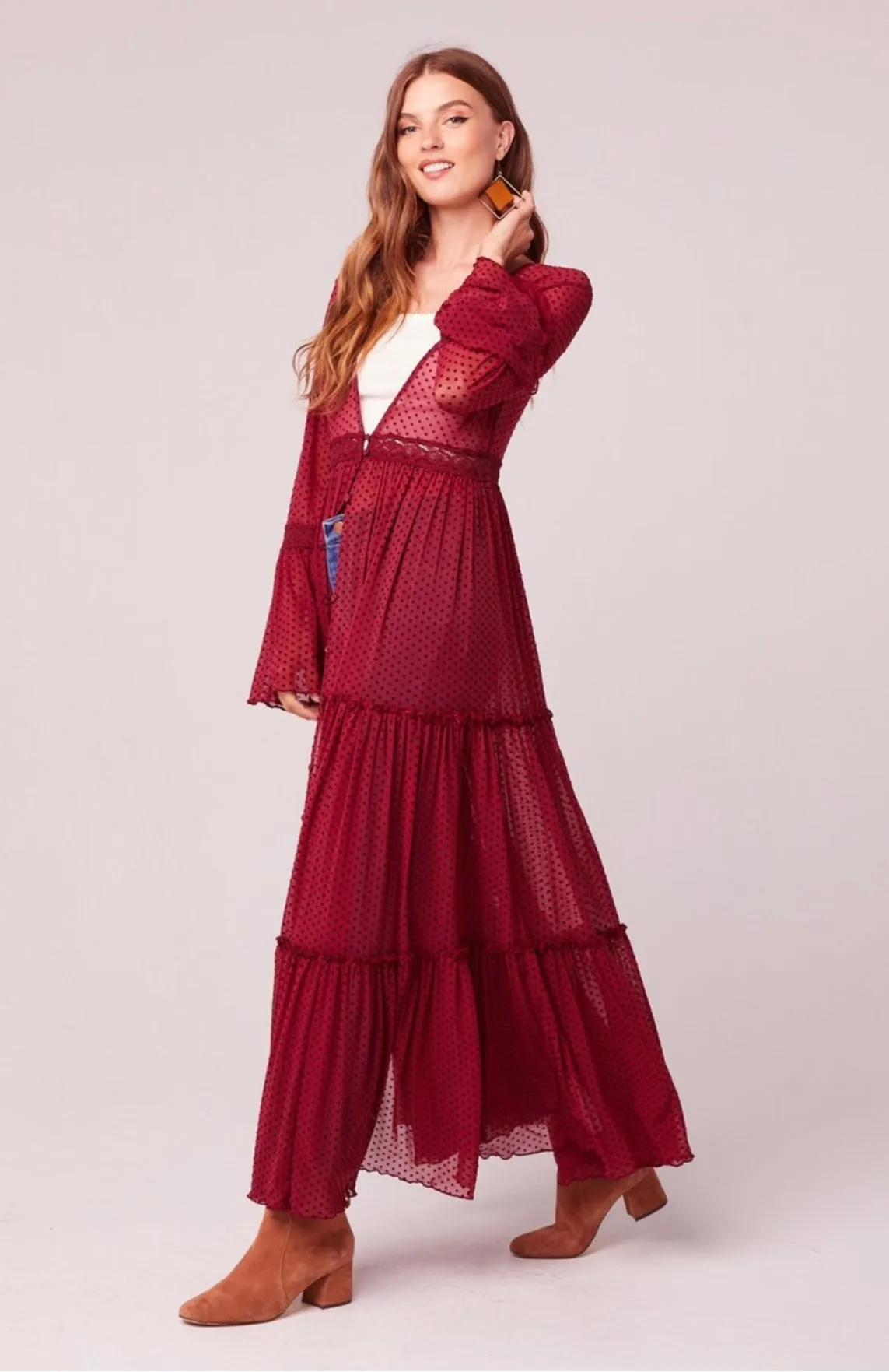 Lucia Garnet Duster Kimono